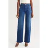 Mother 'the Maven Sneak' Blue Flared Jeans With Mid Rise And Belt Loops In Blue