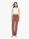 Mother The Rambler Zip Sneak Russet Pants In Brown