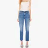 Mother The Rascal Ankle Fray Jean In Opposites Attract In Blue