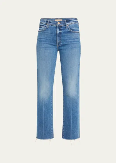 Mother The Rascal Ankle Fray Jeans In Opposites