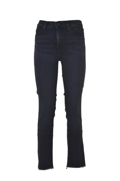 Mother The Rascal Ankle Snippet Jeans In Black Denim