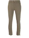 Mother The Rascal Cropped Jeans In Green