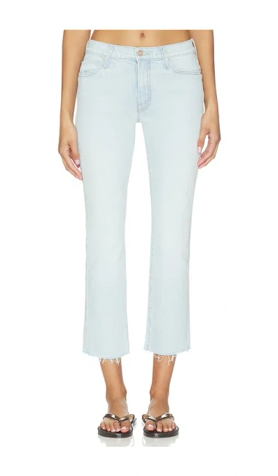 Mother The Rascal Flood Fray Jeans In Blue