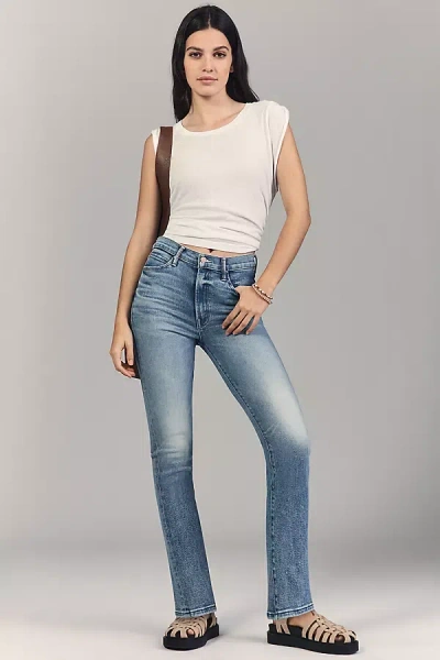 Mother The Rascal Flood High-rise Straight-leg Jeans In Blue
