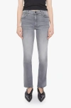 Mother The Rascal Hover Mid Rise Straight Leg Jeans In Gray