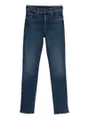 Mother Mid-rise Slim Fit Blu Jeans In Blue