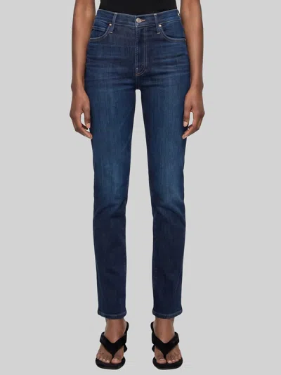 Mother Mid-rise Straight-leg Denim Jeans In Blue