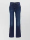 Mother Womens Did You Bring Me Anythin The Bookie Heel Straight-leg High-rise Denim Jeans In Blue