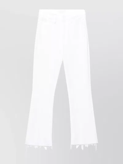 Mother 'the Rebel Fray Ankle' Jeans In White