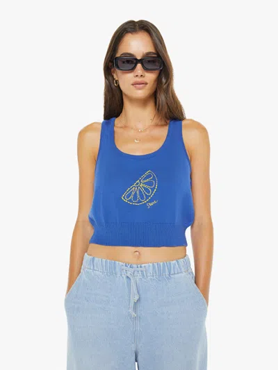 Mother The Relaxed Tank Top Open Table In Blue