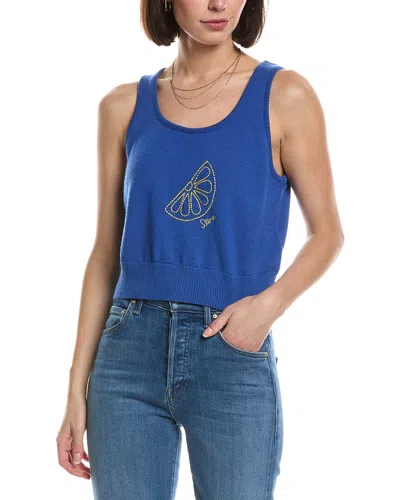 Mother The Relaxed Wool Tank In Blue