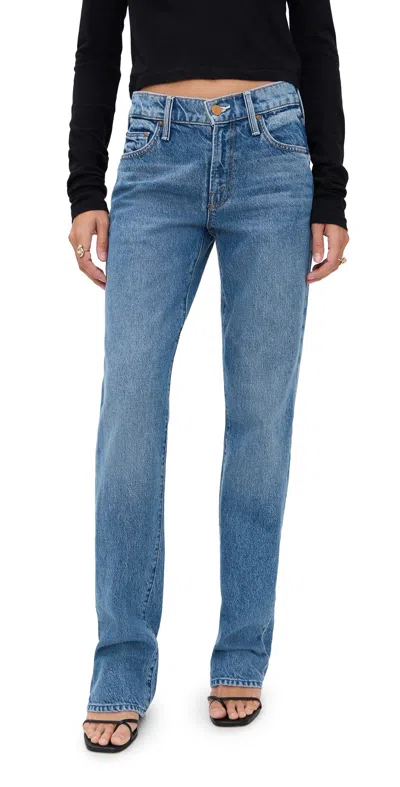 Mother The Relish Sneak Jeans Rolling In The Dough In Blue