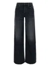 Mother Smoothie Sneak Denim Pants In Black