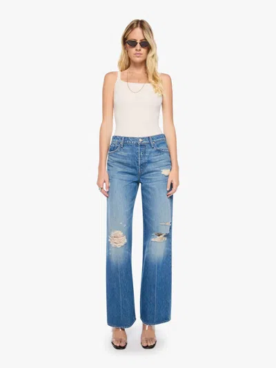 Mother The Rerun Zip Sneak Fyvm Jeans In Blue
