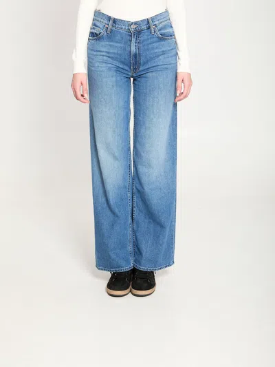 Mother The Rerun Zip Sneak Jeans In Blue