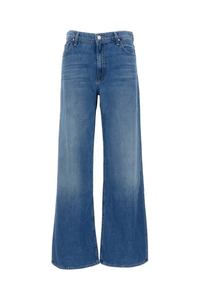 Mother The Rerun Zip Sneak' Jeans In Blue