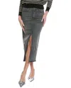 Mother The Reverse Pencil Pusher Skirt In Grey