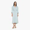 Mother The Rhapsody High-low Midi Denim Dress In Light Blue