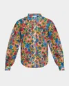 Mother The Rhapsody Floral Cotton Button-up Shirt In Multi