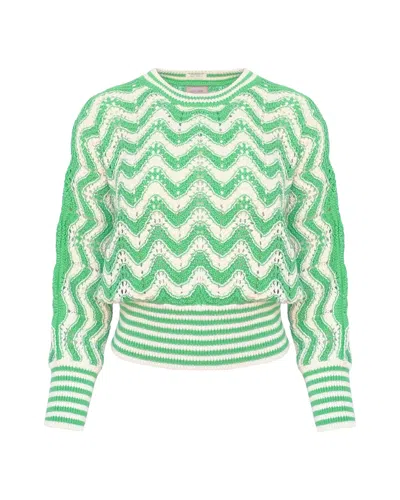 Mother The Ribbed Jumper In Green