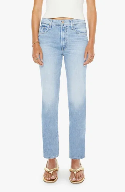 Mother The Rider Hover Slim Straight Leg Jeans In Blue