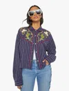 Mother The Riding Shotgun Circle The Wagon Shirt In Blue