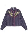 Mother The Riding Shotgun Circle The Wagon Shirt In Blue