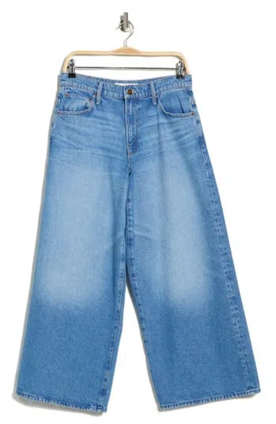 Mother The Rigatoni High Waist Wide Leg Jeans In Blue