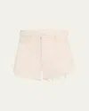 Mother The Rocky Tomcat Kick Fray Denim Shorts In Act Natural