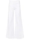 Mother White Flared Jeans In Gray