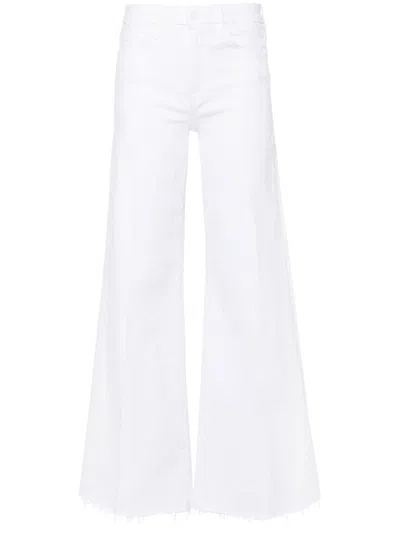 Mother The Roller Fray Flared Jeans In Gray