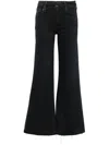 Mother Flared The Roller Fray Jeans In Black