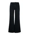 Mother Flared The Roller Fray Jeans In Black