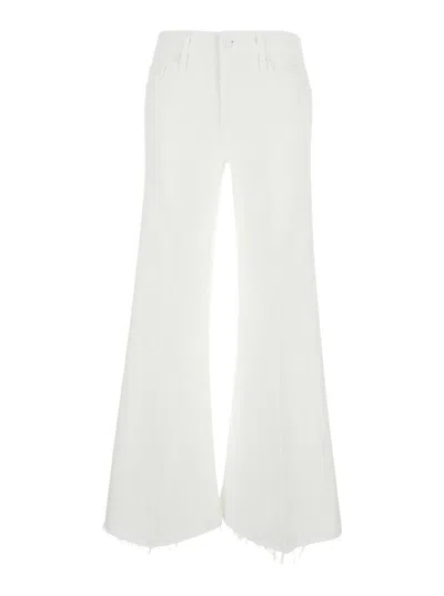 MOTHER WHITE FLARED JEANS IN DENIM WOMAN