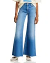 Mother The Roller High Rise Wide Leg Jeans In Work Hard In Work Hard Play Hard