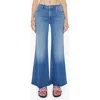 Mother The Roller High Rise Wide Leg Jeans In Work Hard In Work Hard Play Hard