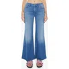 Mother The Roller High Rise Wide Leg Jeans In Work Hard In Work Hard Play Hard