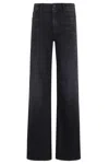 Mother The Hustler Roller Sneak Jeans In Black