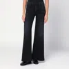 Mother The Roller Sneak Flared Jeans In Black