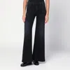 Mother The Roller Sneak Flared Jeans In Black