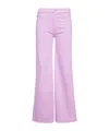 Mother The Roller Sneak Flared Jeans In Purple