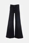 Mother The Roller Sneak Denim Jeans In Black