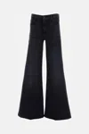 Mother The Roller Sneak Denim Jeans In Black