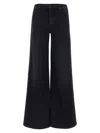 Mother The Roller Sneak Jeans In Black