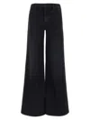 Mother The Roller Sneak Jeans In Black