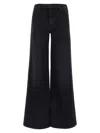 Mother The Hustler Roller Sneak Jeans In Black