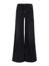 Mother The Roller Sneak Jeans In Black