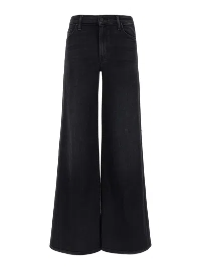 Mother The Roller Sneak Jeans In Black
