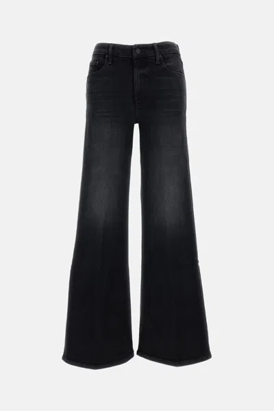 Mother The Roller Sneak Jeans In Black