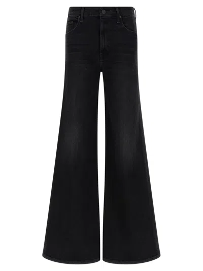 Mother 'the Roller Sneak' Jeans In Black